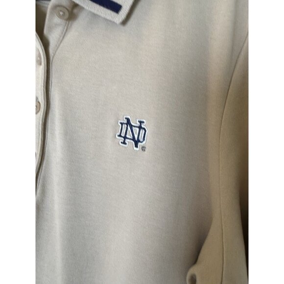 Cutter & Buck Tan Note Dame Fighting Irish Cotton Youth Polo Size XL - Picture 3 of 11